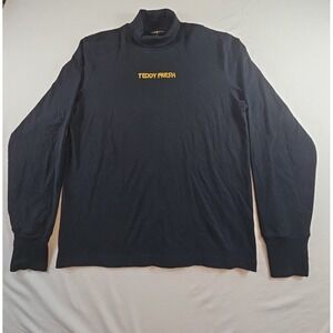 Teddy Fresh Men Size Large Black‎ Long Sleeve Turtle Neck Pullover Shirt